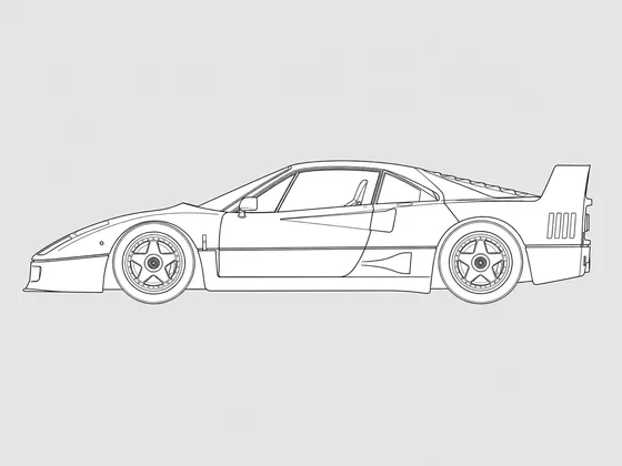Ferrari F40 side view