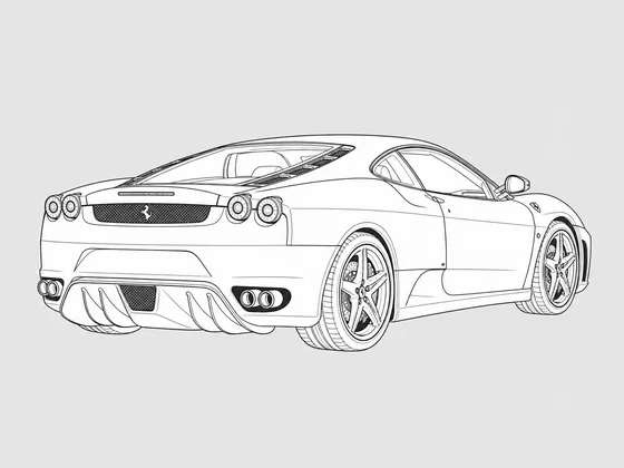 Ferrari F430 rear 3/4 view
