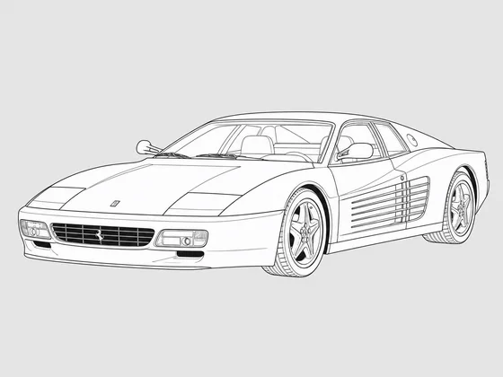 Ferrari F512 M front 3/4 view