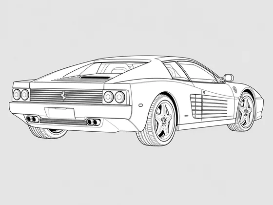 Ferrari F512 M rear 3/4 view