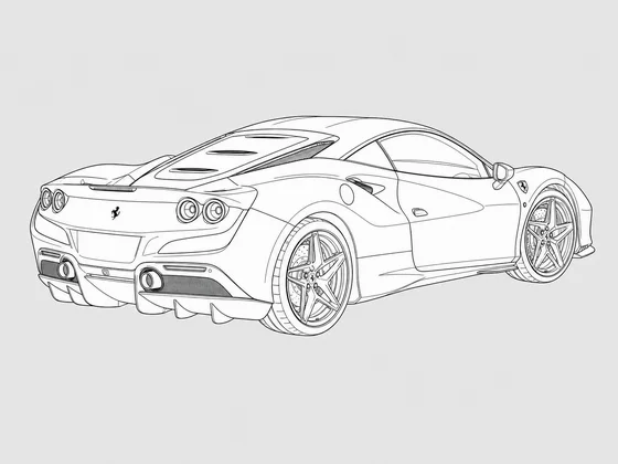 Ferrari F8 rear 3/4 view