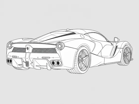 Ferrari LaFerrari rear 3/4 view