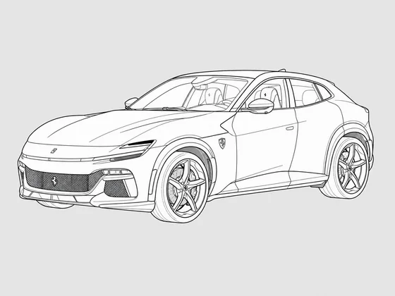 Ferrari Purosangue front 3/4 view