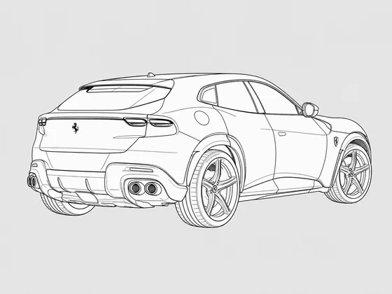 Ferrari Purosangue rear 3/4 view