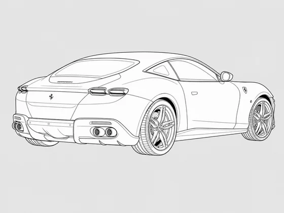Ferrari Roma rear 3/4 view