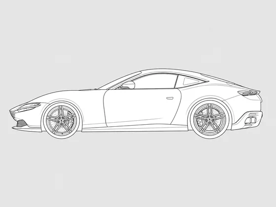 Ferrari Roma side view