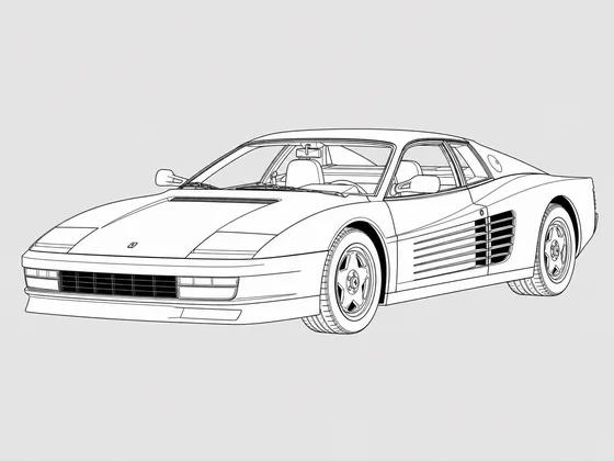 Ferrari Testarossa front 3/4 view