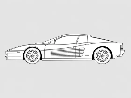 Ferrari Testarossa side view