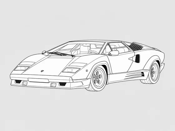 Lamborghini Countach front 3/4 view