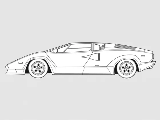 Lamborghini Countach side view
