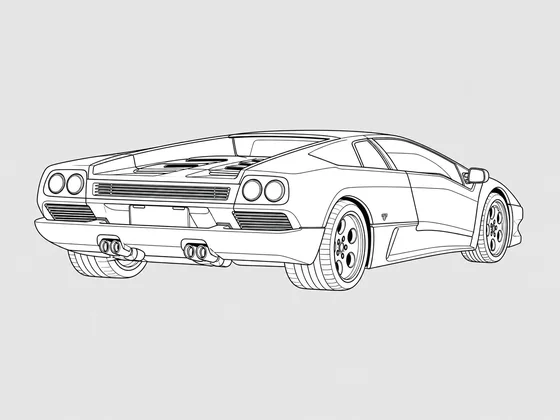Lamborghini Diablo rear 3/4 view