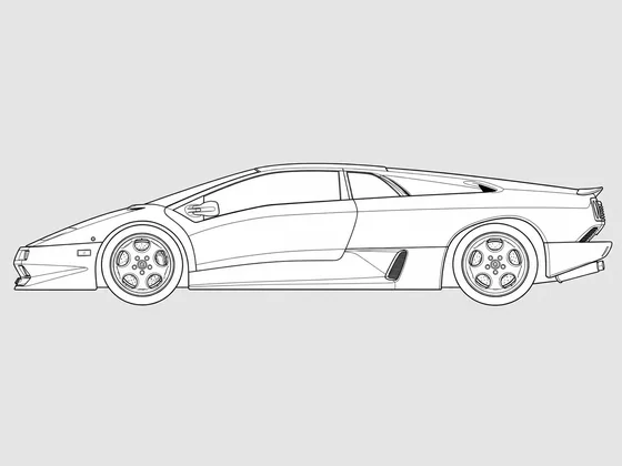 Lamborghini Diablo side view