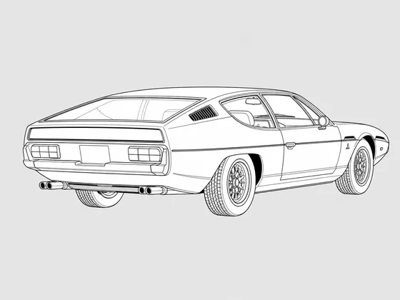 Lamborghini Espada rear 3/4 view
