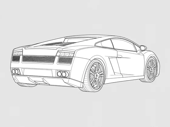 Lamborghini Gallardo rear 3/4 view