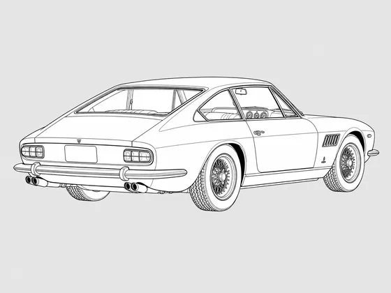 Lamborghini Islero rear 3/4 view