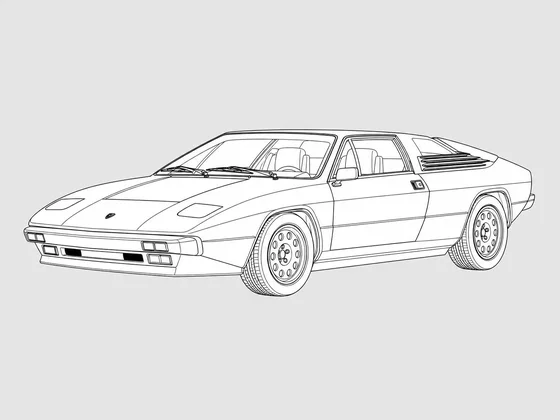 Lamborghini Jalpa front 3/4 view