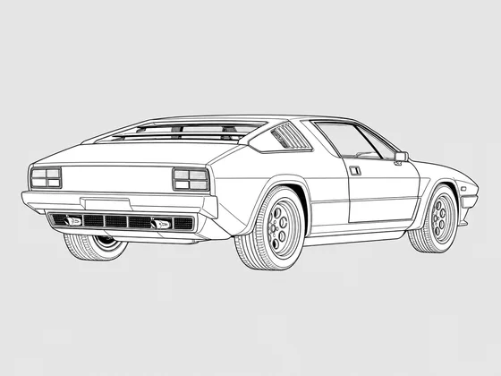Lamborghini Jalpa rear 3/4 view