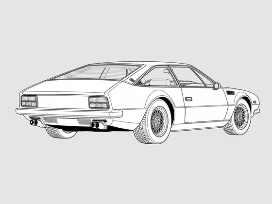 Lamborghini Jarama rear 3/4 view