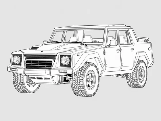 Lamborghini LM002 front 3/4 view