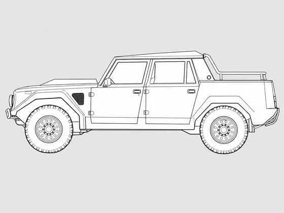 Lamborghini LM002 side view