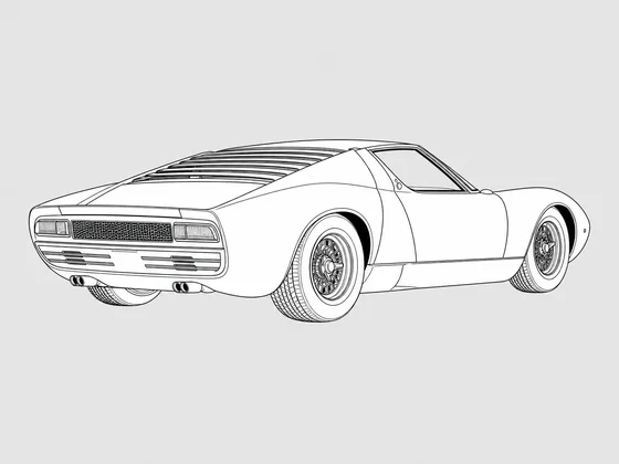 Lamborghini Miura rear 3/4 view