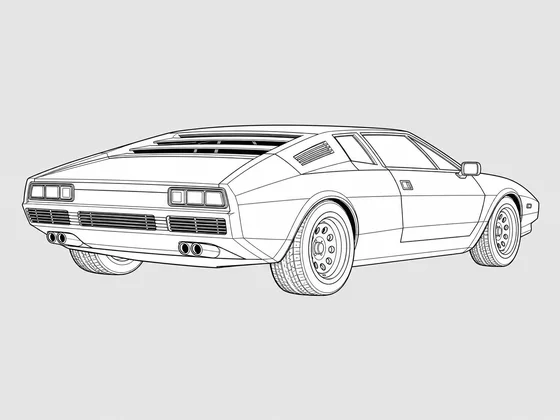 Lamborghini Silhouette rear 3/4 view