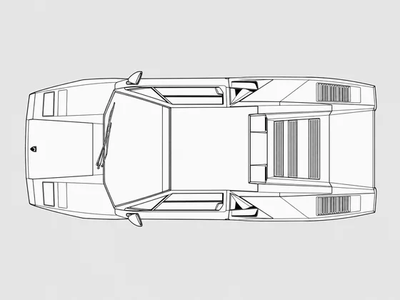 Lamborghini Silhouette top view
