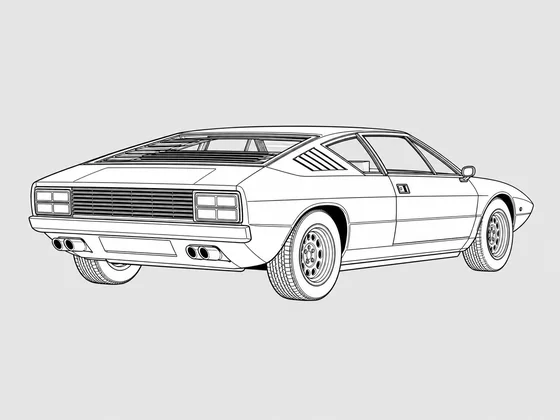 Lamborghini Urraco rear 3/4 view