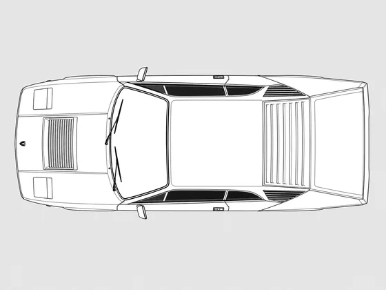 Lamborghini Urraco top view