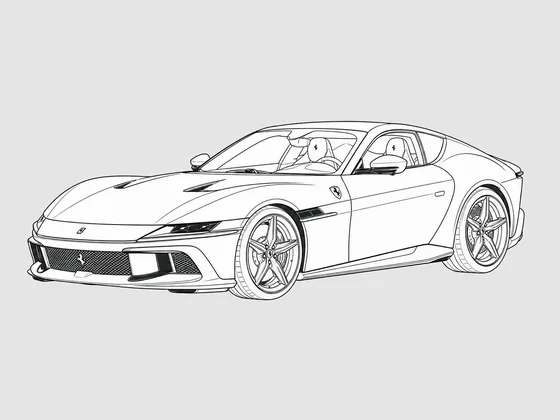 Ferrari 12Cilindri front 3/4 view