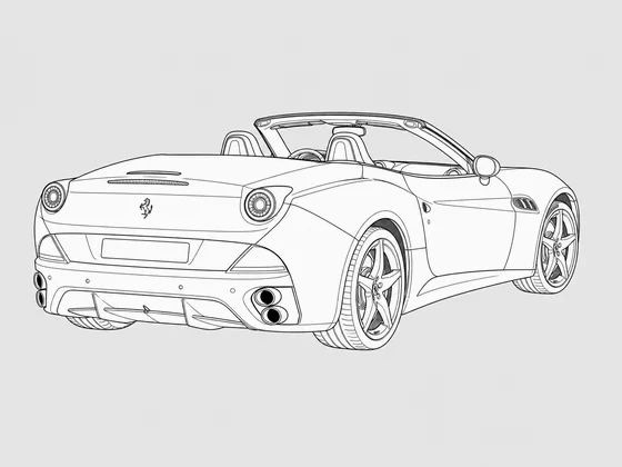 Ferrari California rear 3/4 view