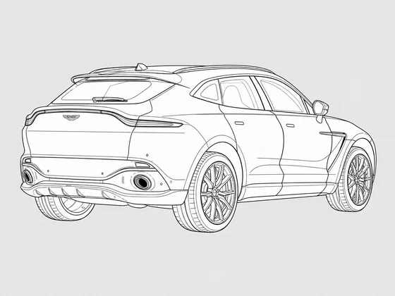 Aston Martin DBX rear 3/4 view