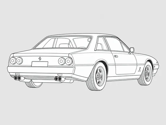 Ferrari 412 rear 3/4 view