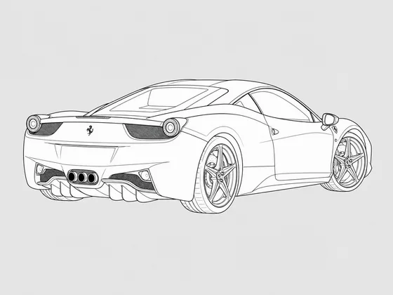 Ferrari 458 rear 3/4 view