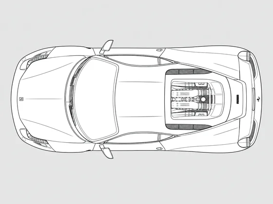 Ferrari 458 top view