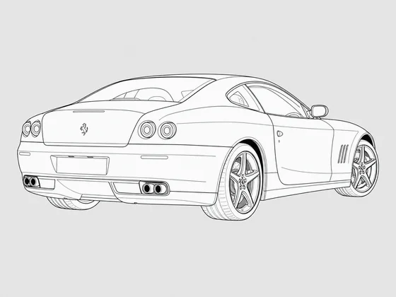 Ferrari 612 rear 3/4 view