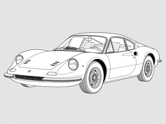 Ferrari Dino 206 GT front 3/4 view