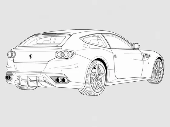 Ferrari FF rear 3/4 view