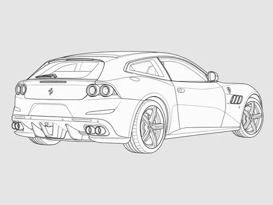 Ferrari GTC4Lusso rear 3/4 view