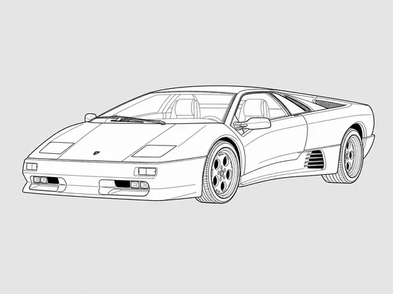 Lamborghini Diablo front 3/4 view