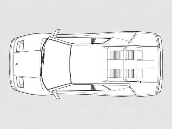 Lamborghini Diablo top view