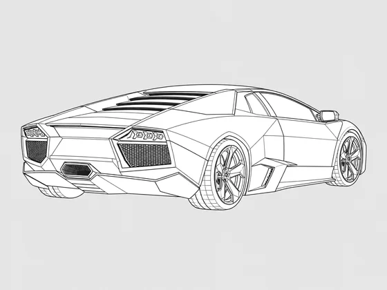 Lamborghini Reventon rear 3/4 view