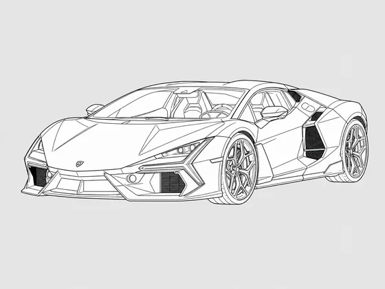 Lamborghini Revuelto front 3/4 view