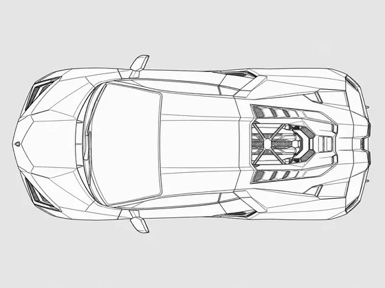 Lamborghini Revuelto top view
