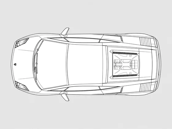 Lamborghini Gallardo top view