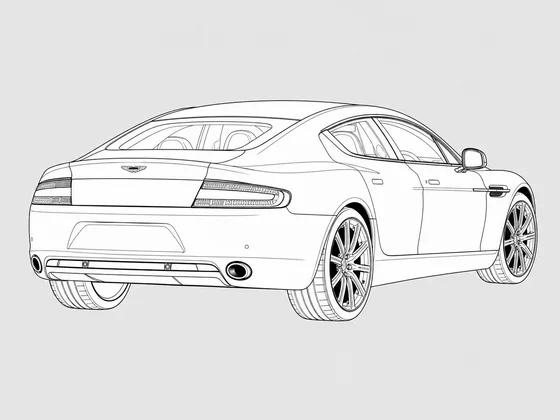 Aston Martin Rapide rear 3/4 view