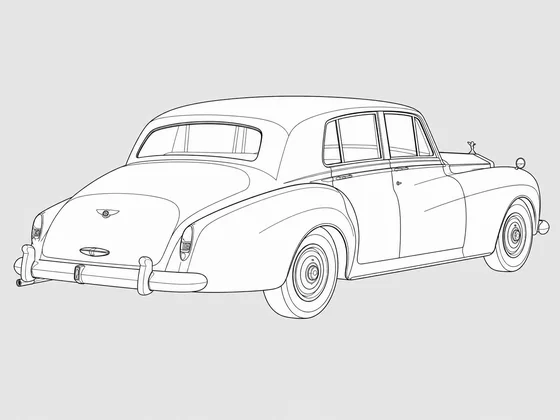 Bentley Mark VI rear 3/4 view