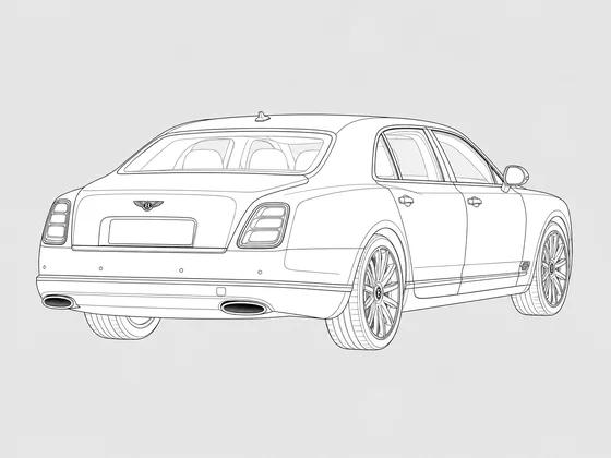 Bentley Mulsanne rear 3/4 view
