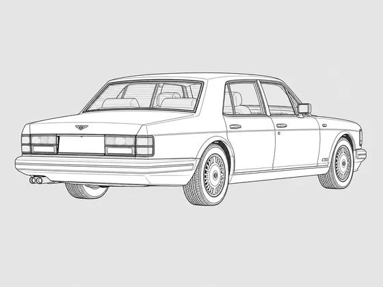 Bentley Turbo R rear 3/4 view