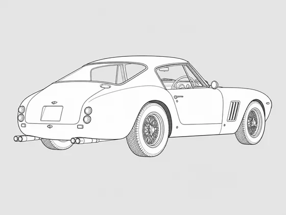 Ferrari 250 rear 3/4 view
